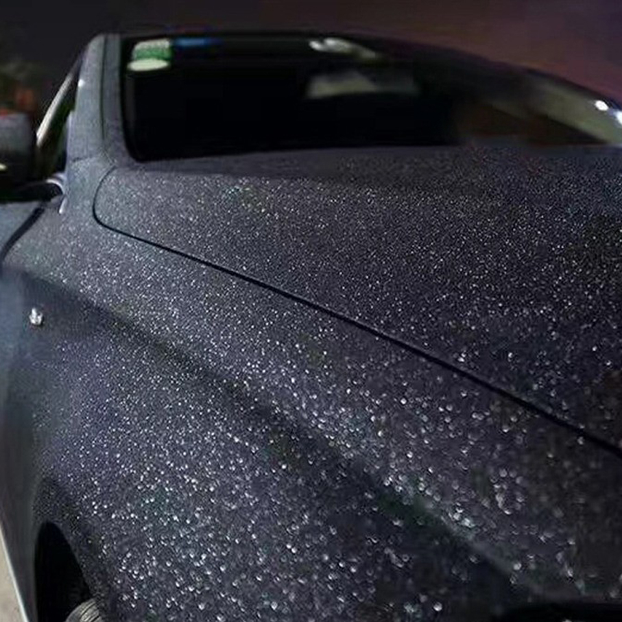 Glitter Vinyl Roll - Premium Matte Black Glitter Vinyl Wrap