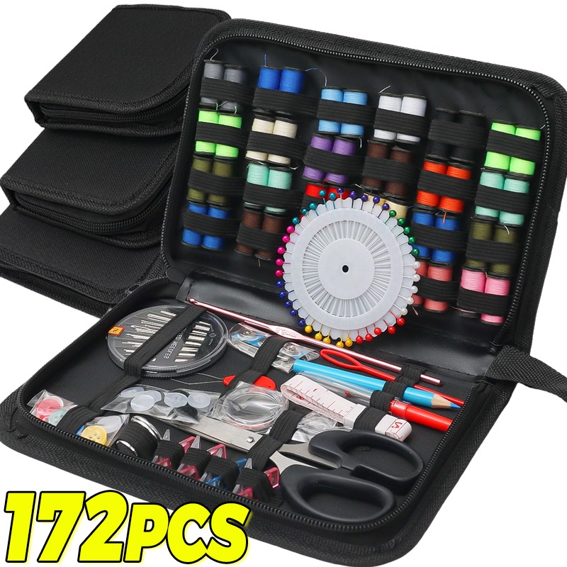 Craft Embellishment Storage - Sewing Kit Set With Portable Box