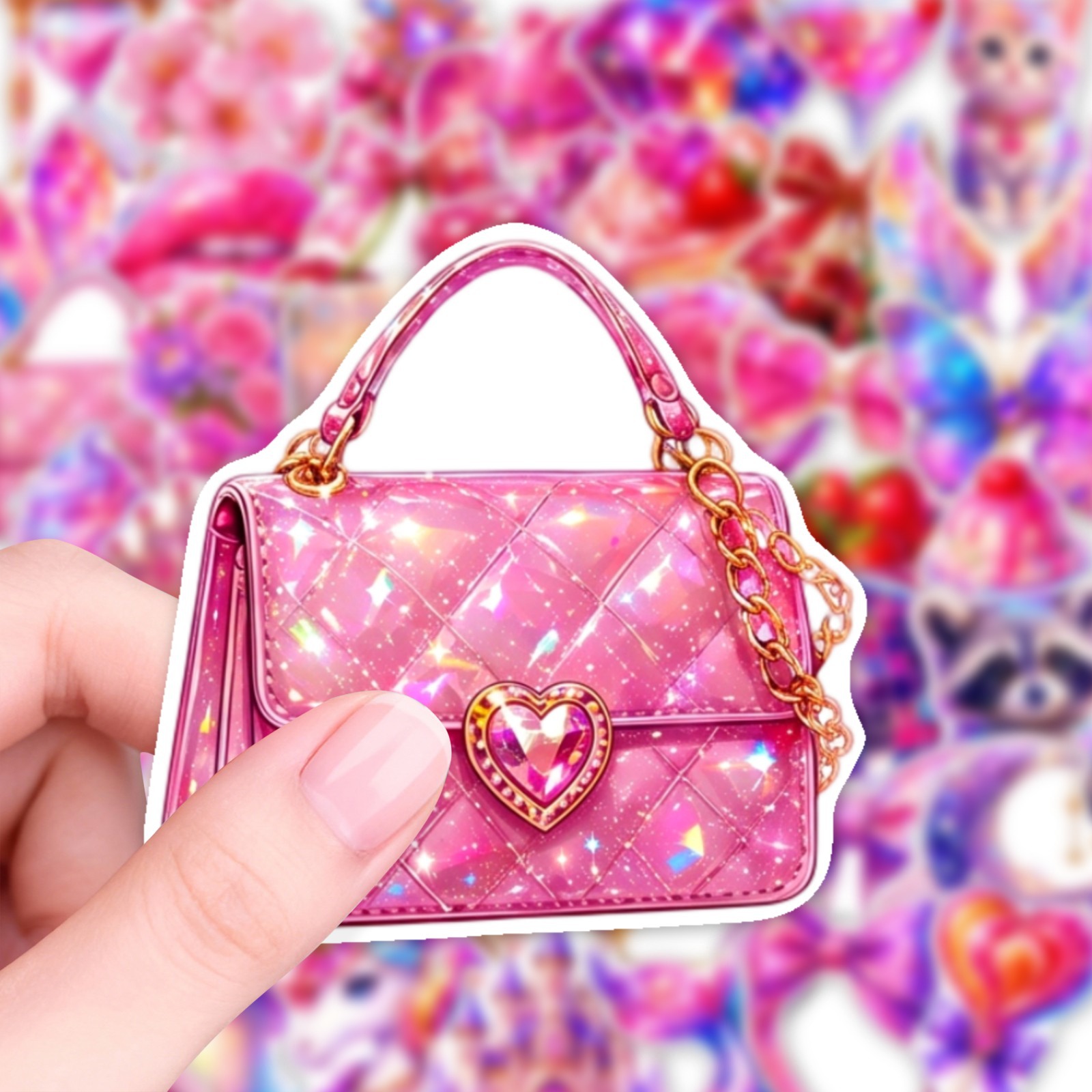 50 PCS Y2K Glitter Pink Cartoo - Glitter Vinyl Roll review and price