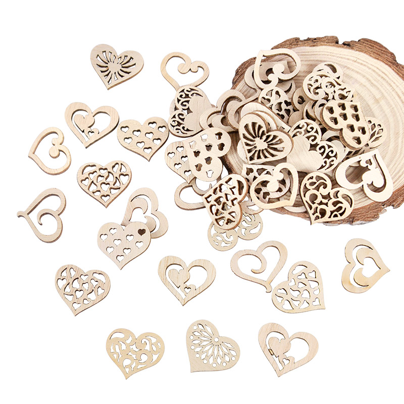 50/100pcs Hollowed Heart Patte - Craft Embellishment review and price