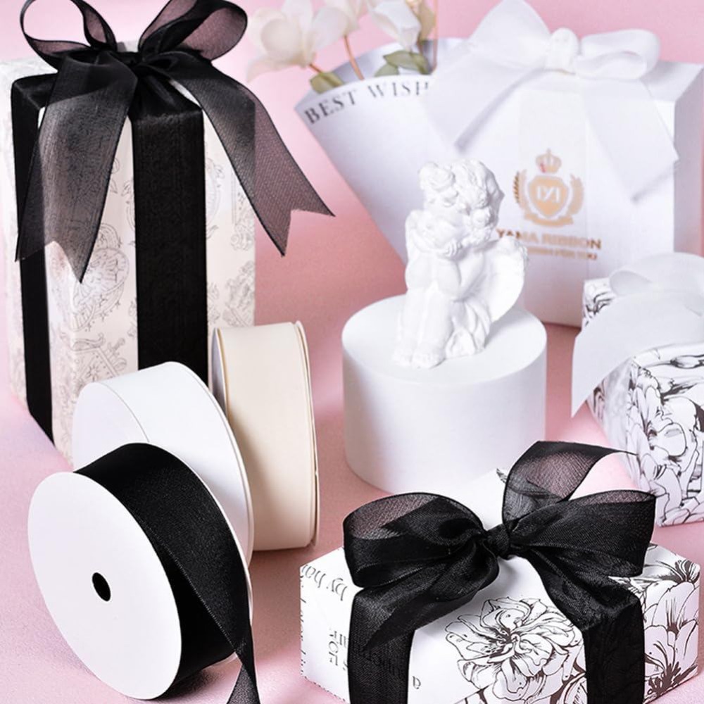 1 Inch Black Organza Ribbon Wi - Organza Ribbon Spool review and price