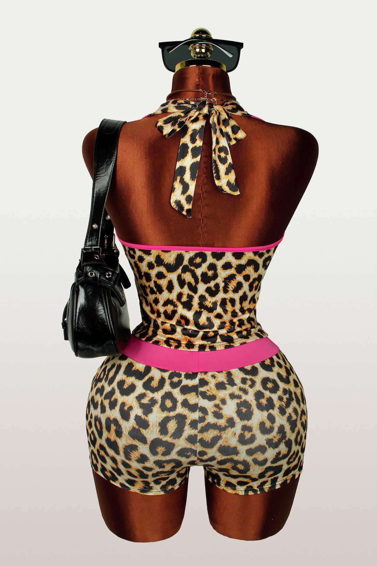 Women 2 Piece Leopard Print Ha - Elastic Lace Trim review and price
