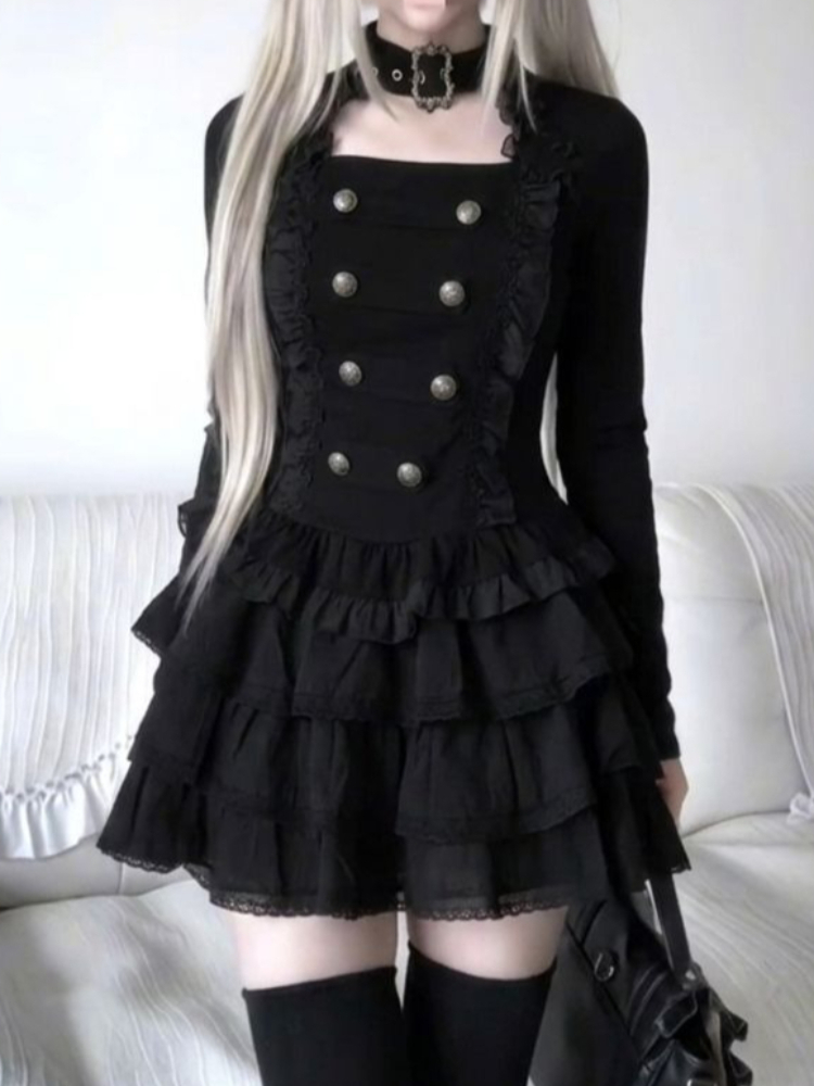 Gothic Harajuku Lolita 2-piece - Elastic Lace Trim review and price