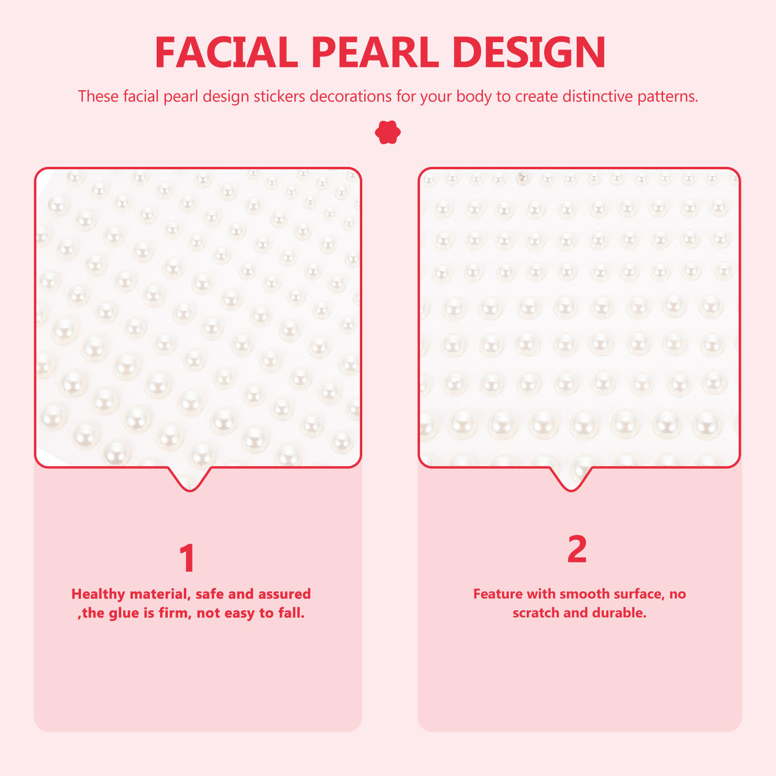 5Pcs Pearl Face Stickers Adhes - Craft Embellishment review and price