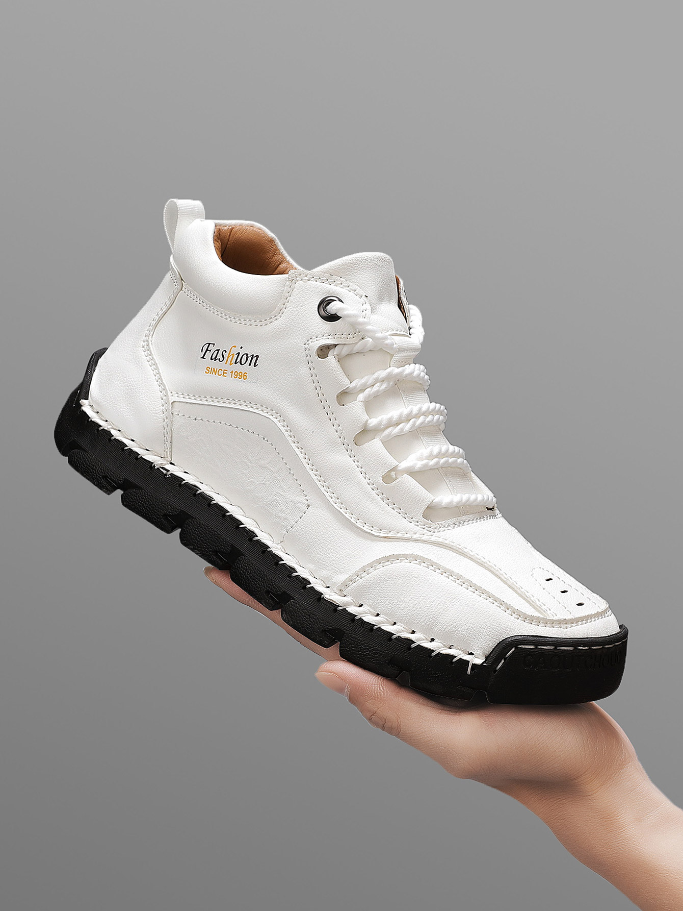 Men's Handmade Mid-Top Casual  - Guipure Lace Panel review and price