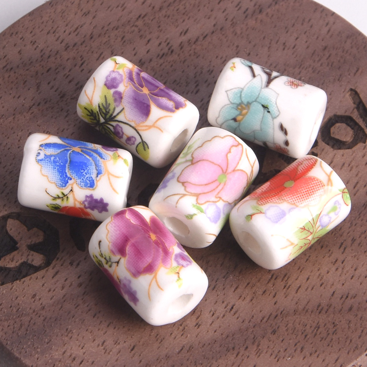 10pcs 12x9mm Cylinder Shape Fl - Embellishment Crafts review and price
