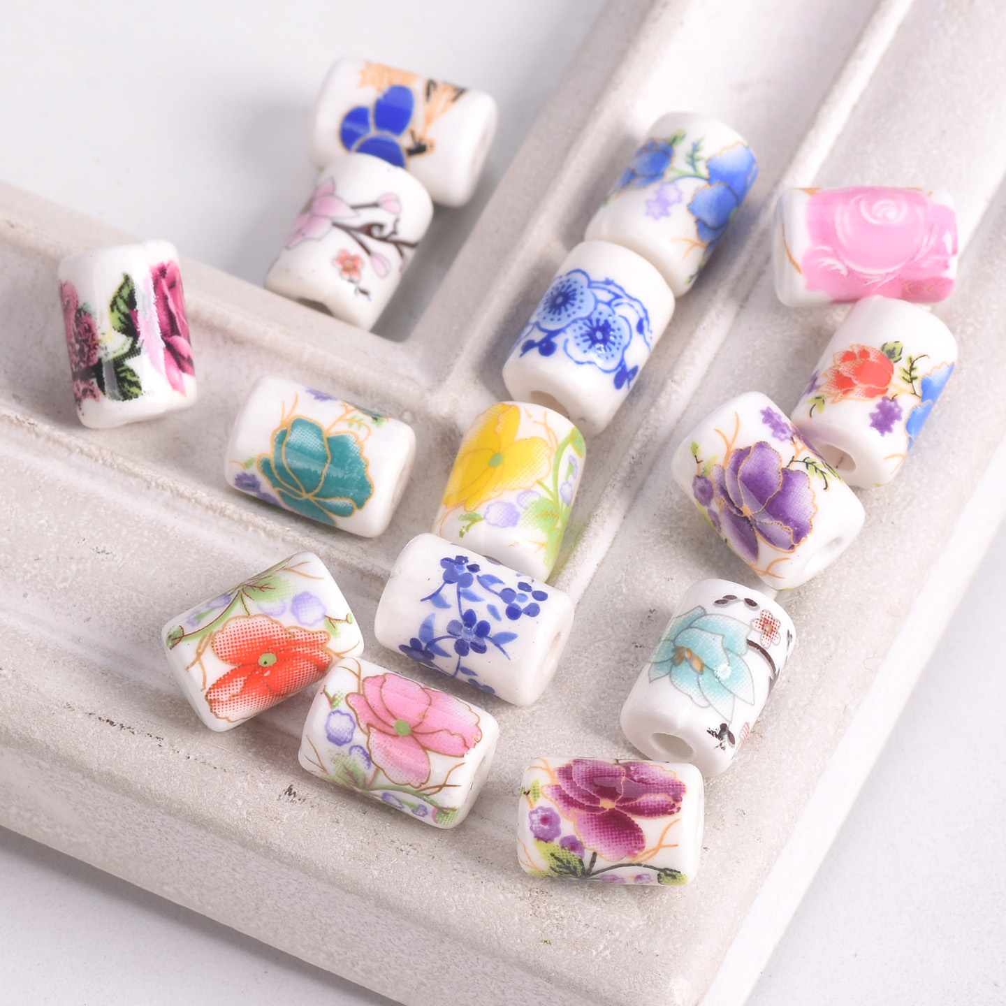 10pcs 12x9mm Cylinder Shape Fl - Embellishment Crafts review and price