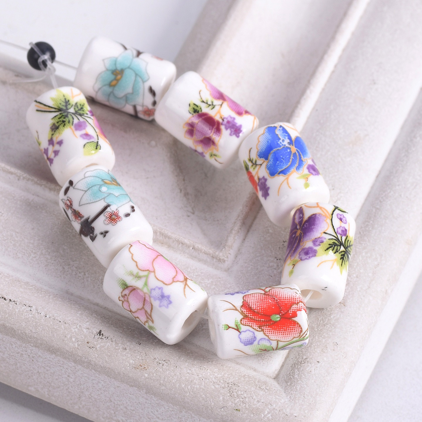 10pcs 12x9mm Cylinder Shape Fl - Embellishment Crafts review and price