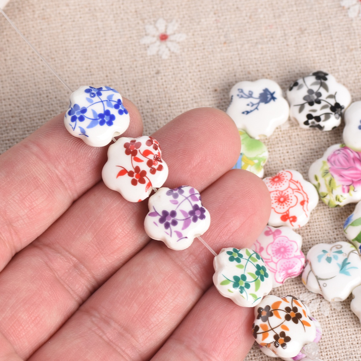 10pcs 15mm Flower Shape Patter - Embellishment Crafts review and price