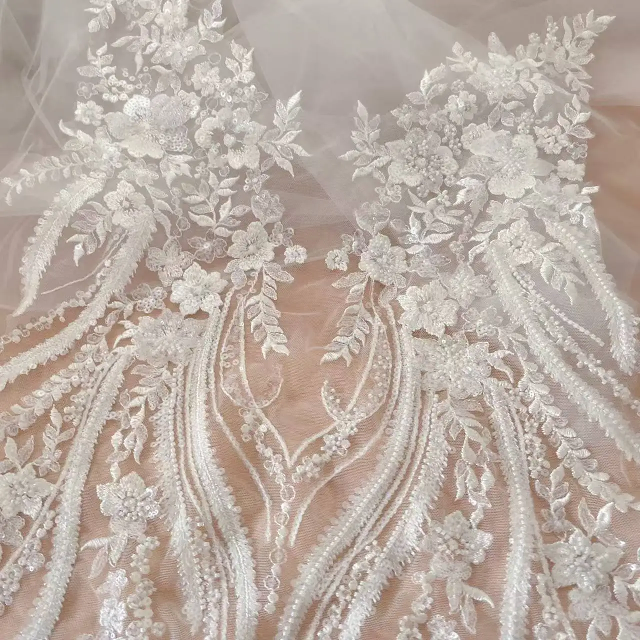 New Beaded Sequins Lace Mirror - Applique Patch Flower review and price