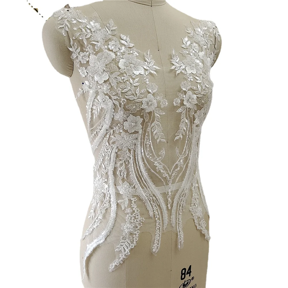 New Beaded Sequins Lace Mirror - Applique Patch Flower review and price