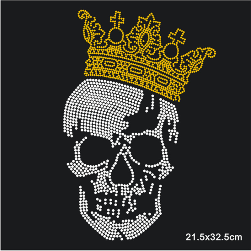 Skull Patch,Iron On Transfers  - Hotfix Rhinestone Sheet review and price