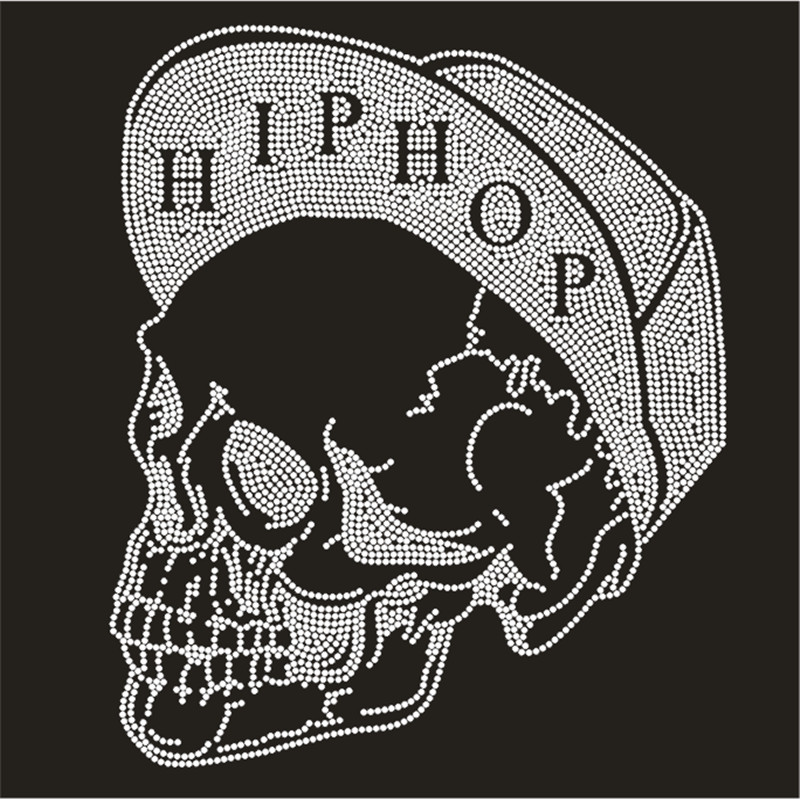 Skull Patch,Iron On Transfers  - Hotfix Rhinestone Sheet review and price