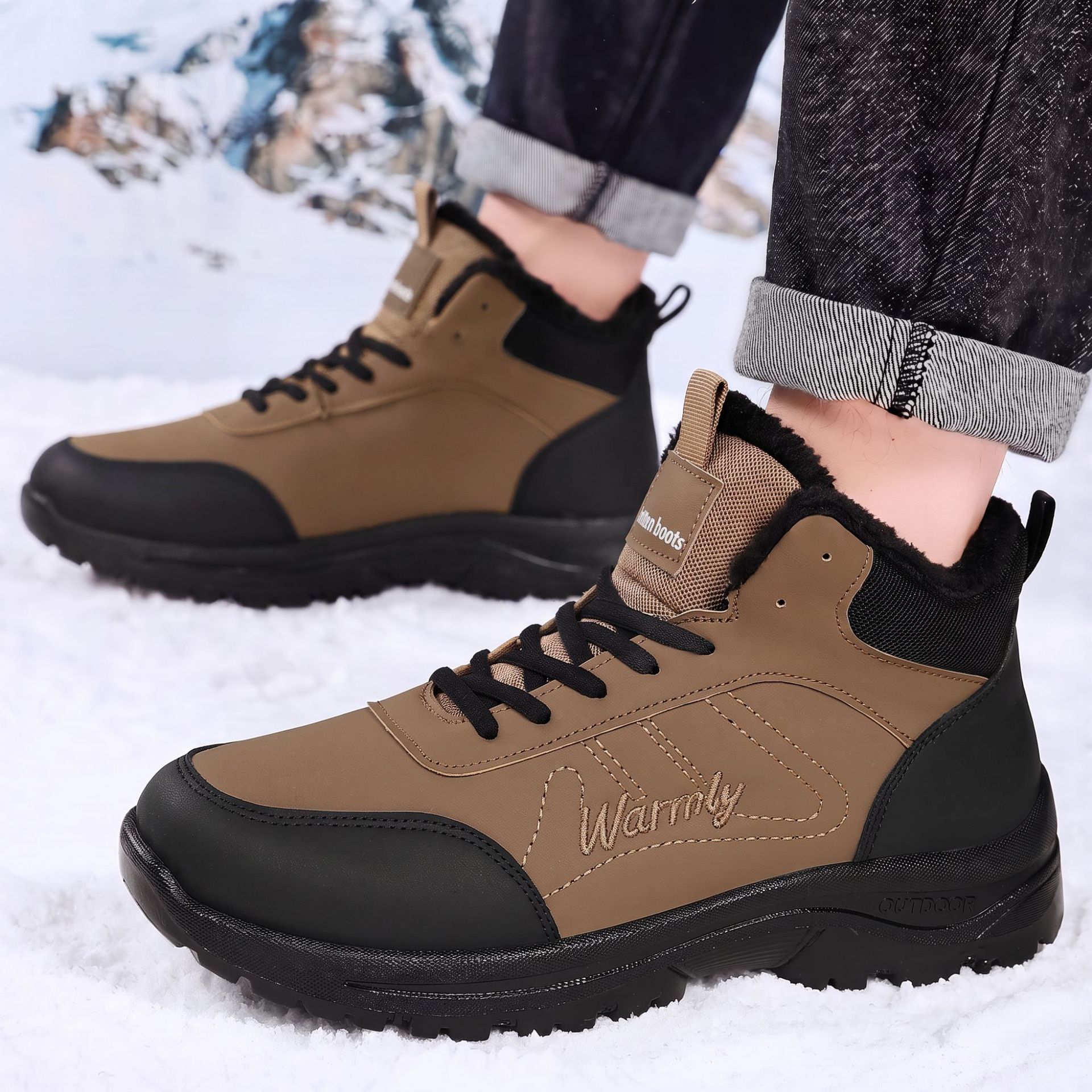Men's cotton shoes with thick  - Guipure Lace Panel review and price