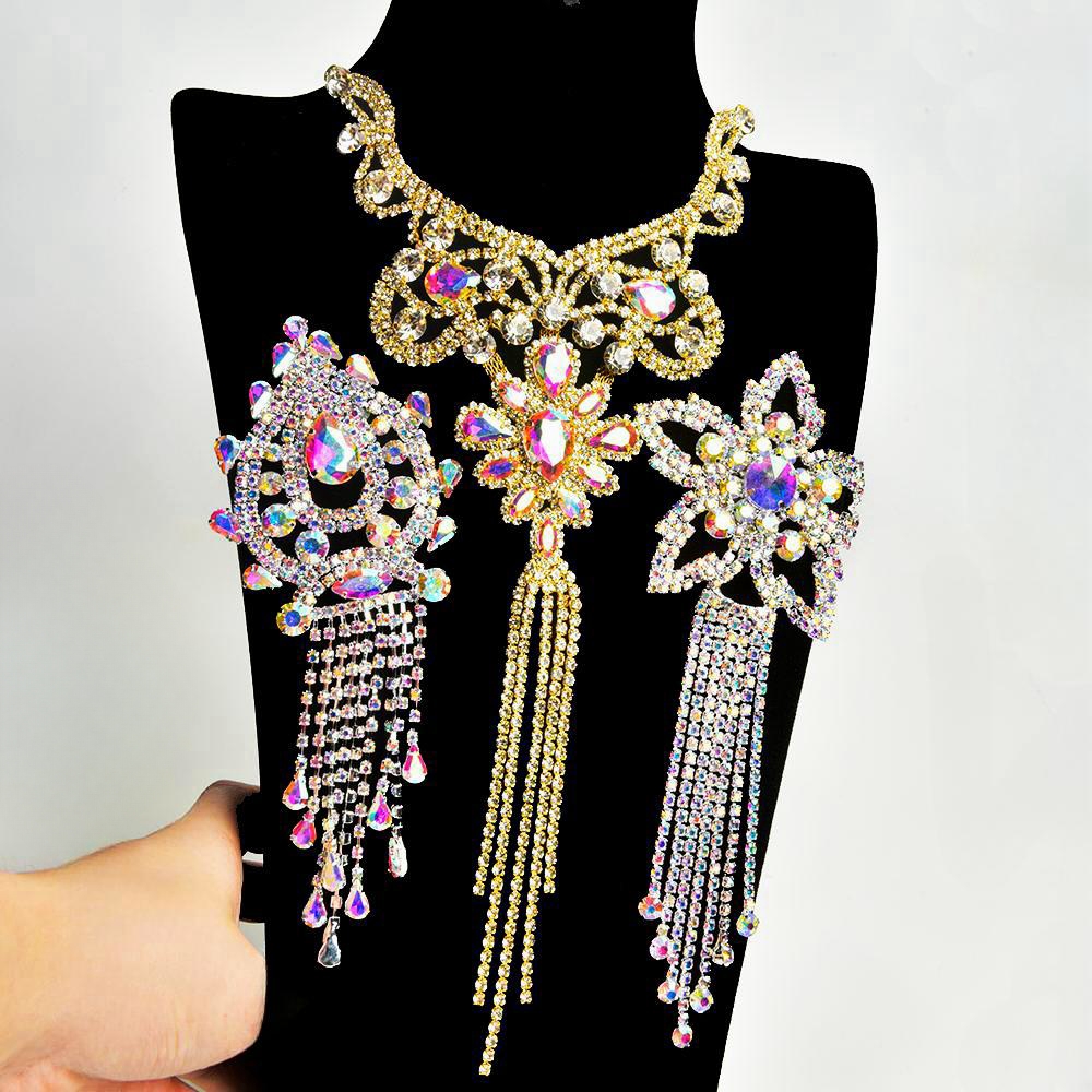 Glitter Long Tassel  Rhineston - Hotfix Rhinestone Sheet review and price