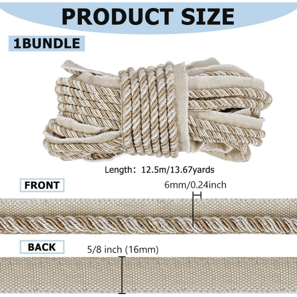 13.7 Yards Twisted Lip Cord Tr - Cord Trim Twisted review and price